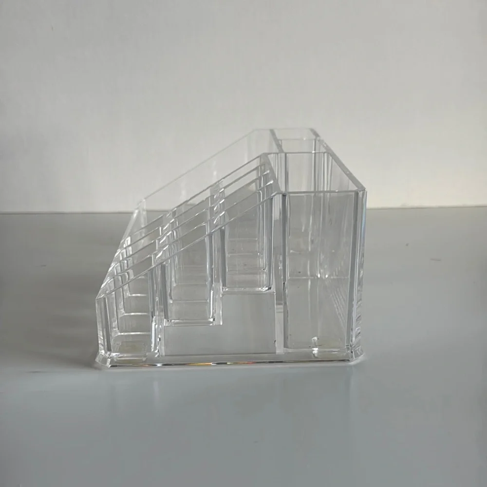 Source Unknown White Makeup Brushes and Tools Organizer